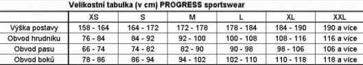 Velikostní tabulka unisex